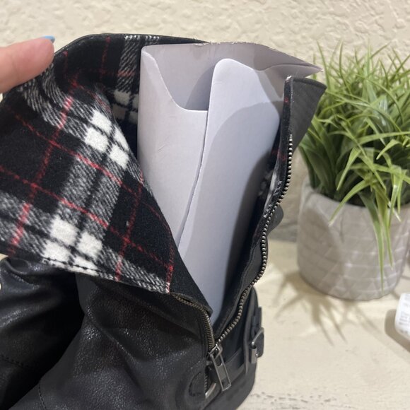 JELLYPOP Hailey KETO MOTO BLACK MOTORCYCLE Hailey MIDCALF BIKER BOOTS 9.5M Women - Picture 8 of 14